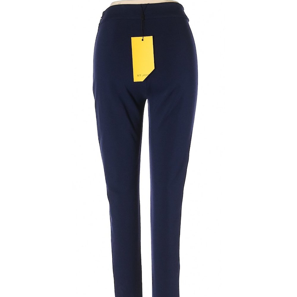 NWT St. John Midnight Blue Giselle Skinny Leg Zip-Ankle Leggings Size 0 - Picture 4 of 4